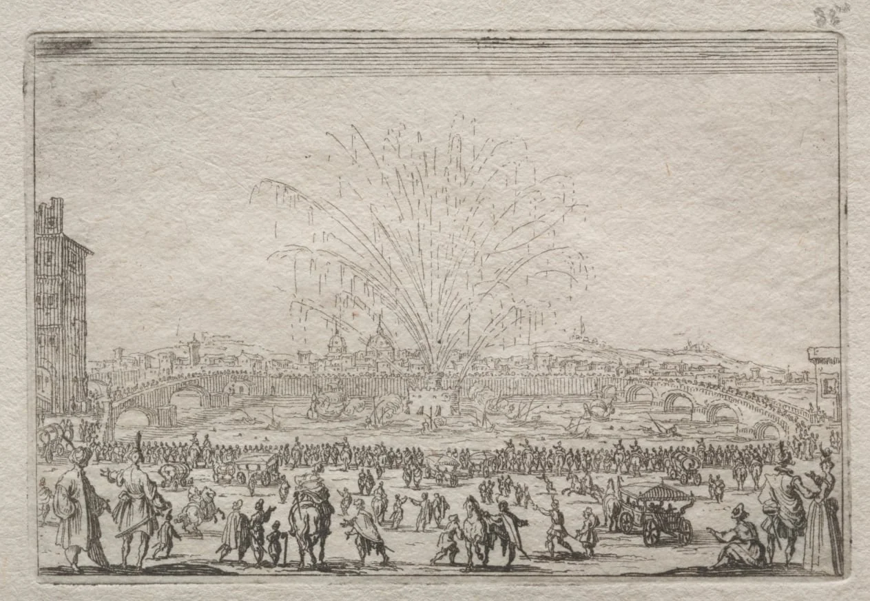 Fireworks on the Arno, detail