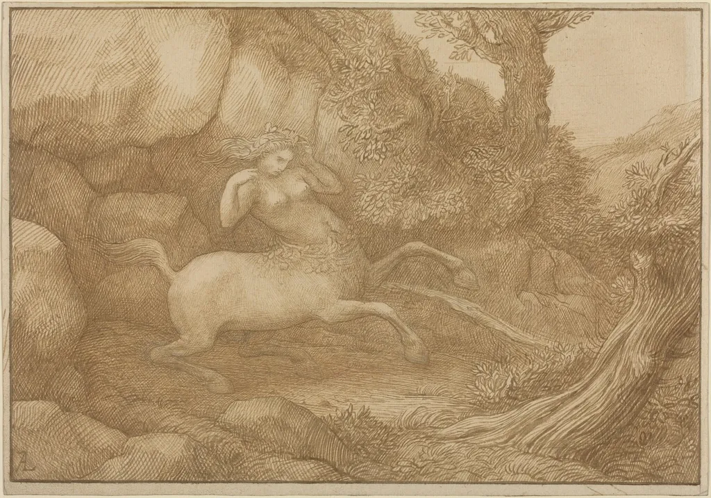 Centaur Woman, by Alphonse Legros, ink, 1874
