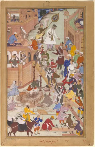 Akbar, by Tulsi, paint, 1592