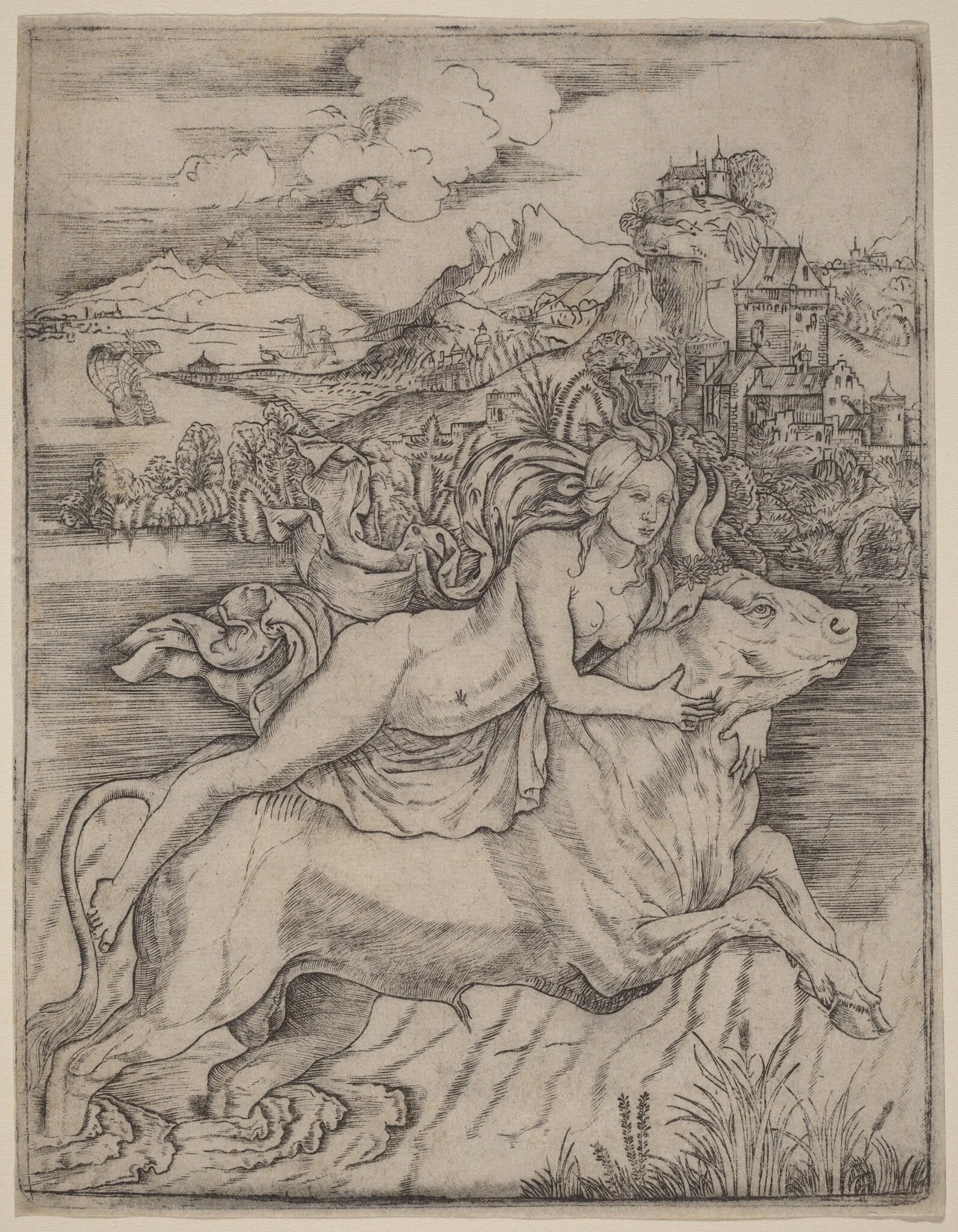 The Rape of Europa, detail