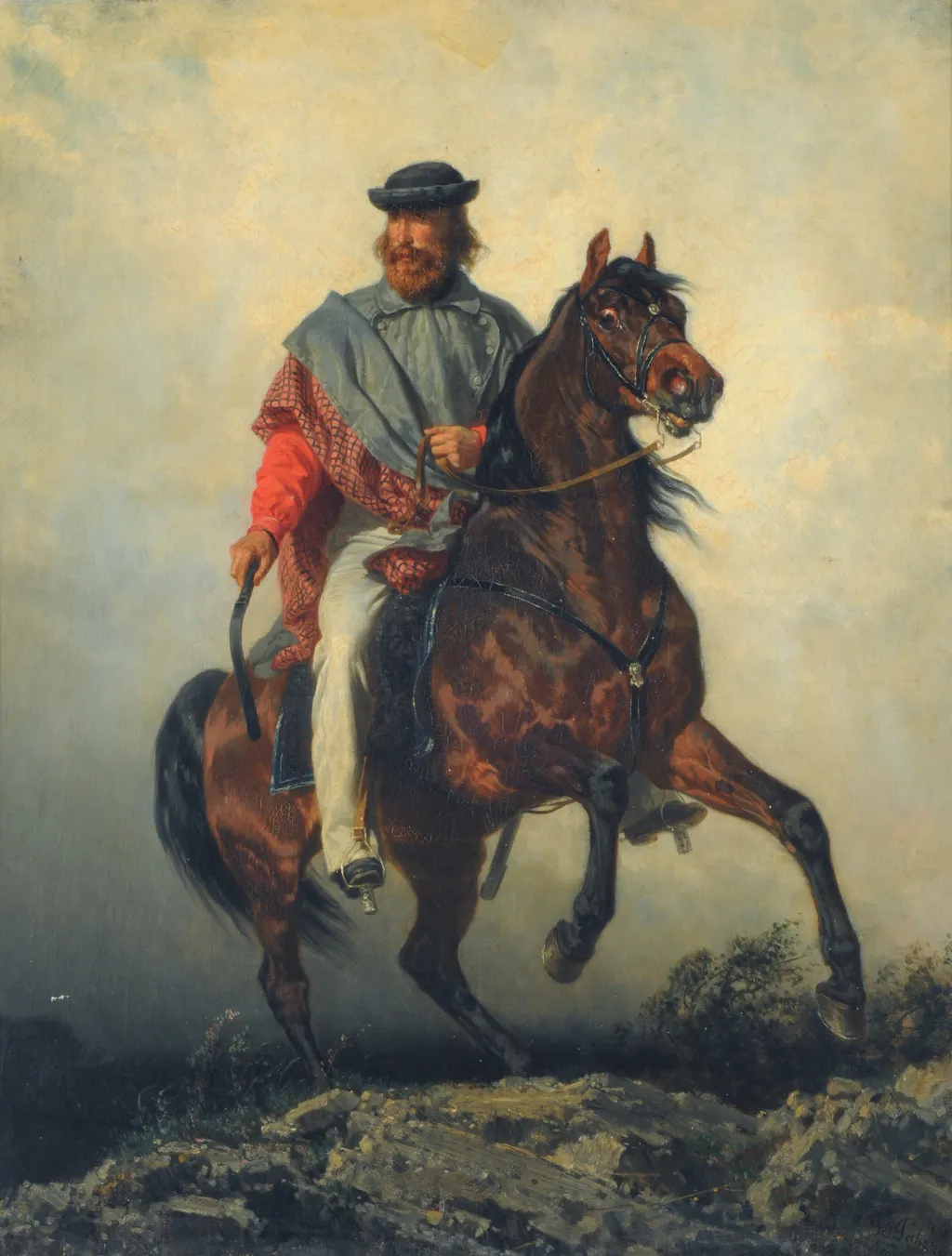 Garibaldi (Garibaldi on horseback), by Filippo Palizzi, oil, 1860