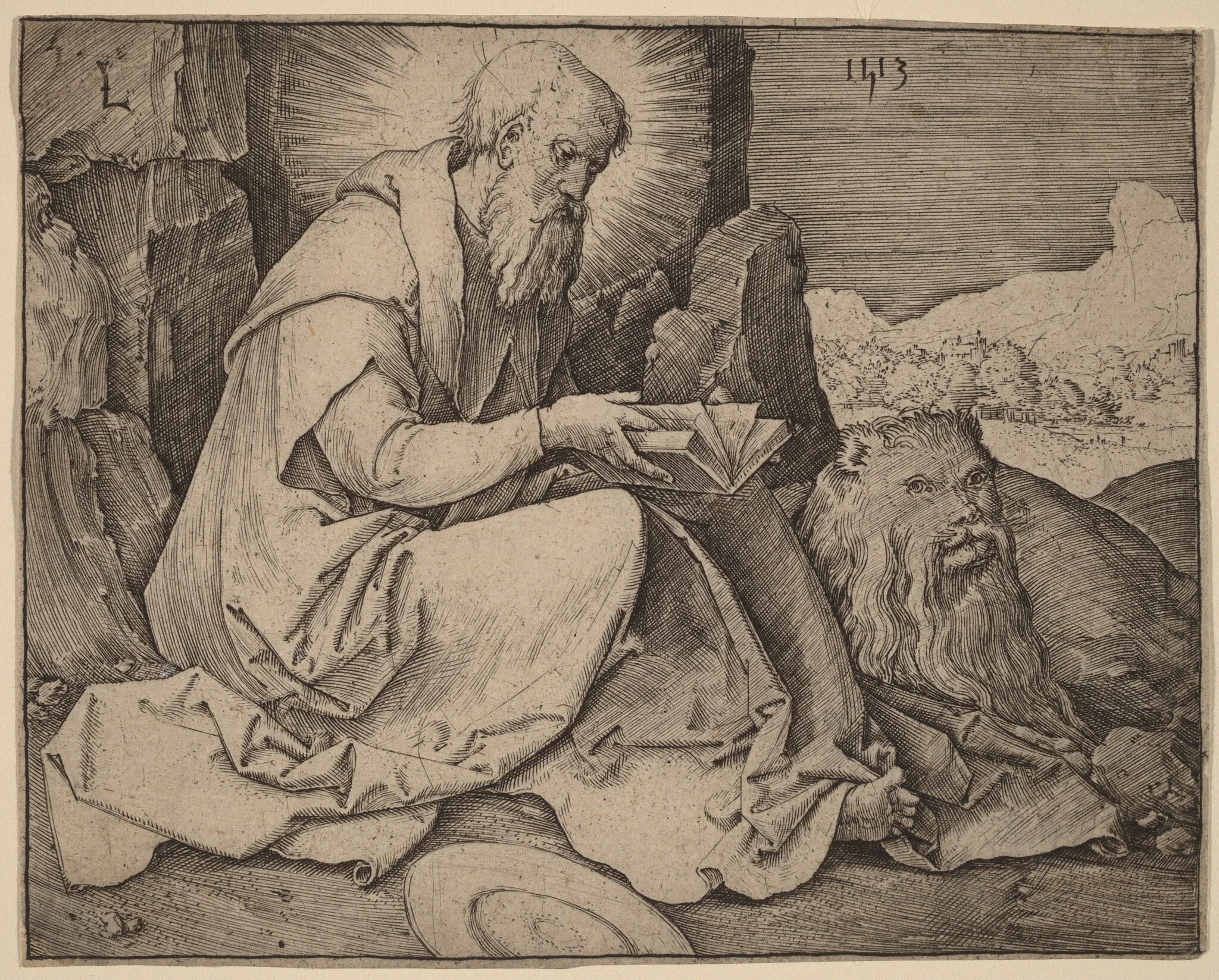 Saint Jerome in a Landscape, detail