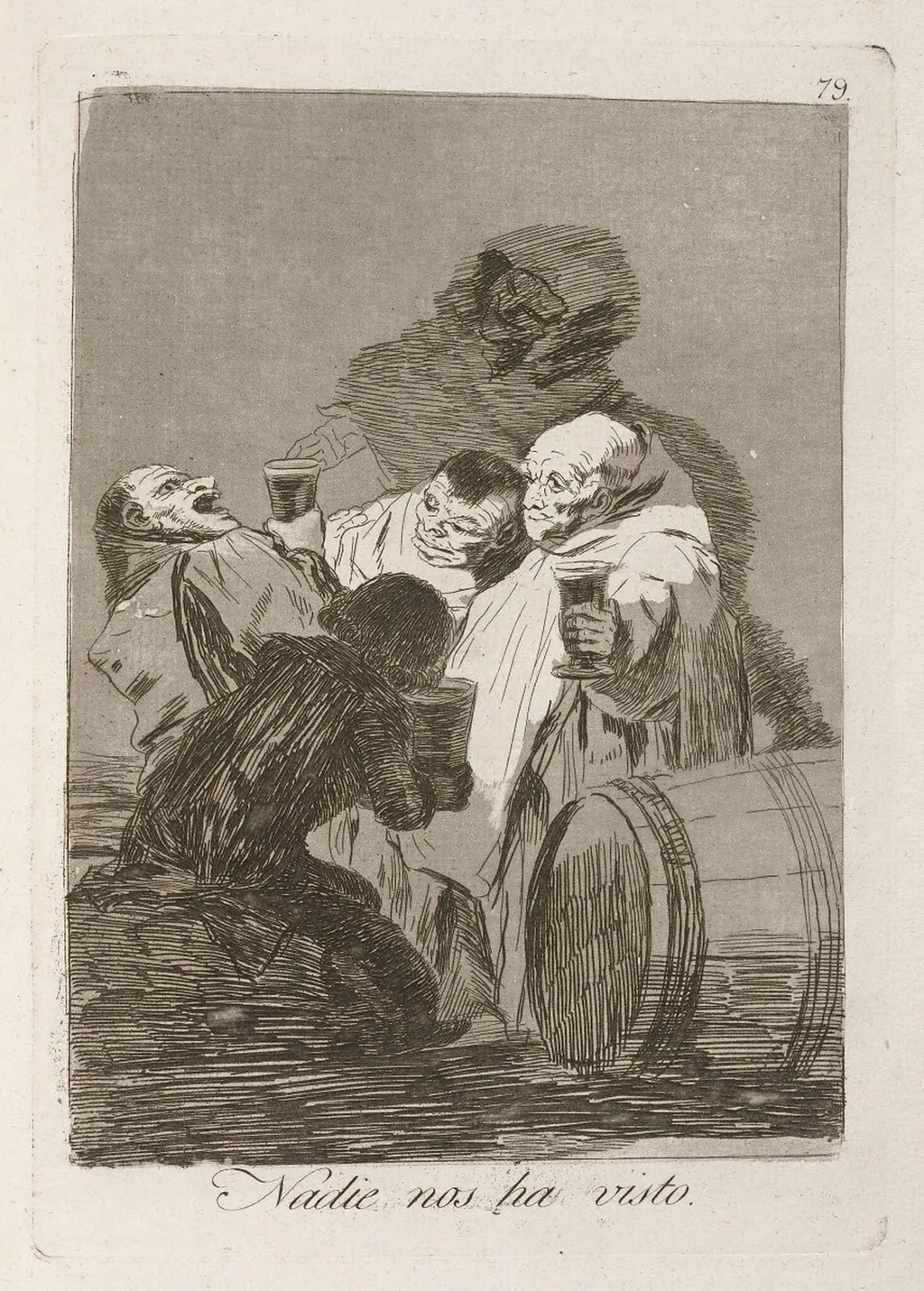 Nadie nos ha visto (No One Has Seen Us), by Francisco de Goya, ink, 1799