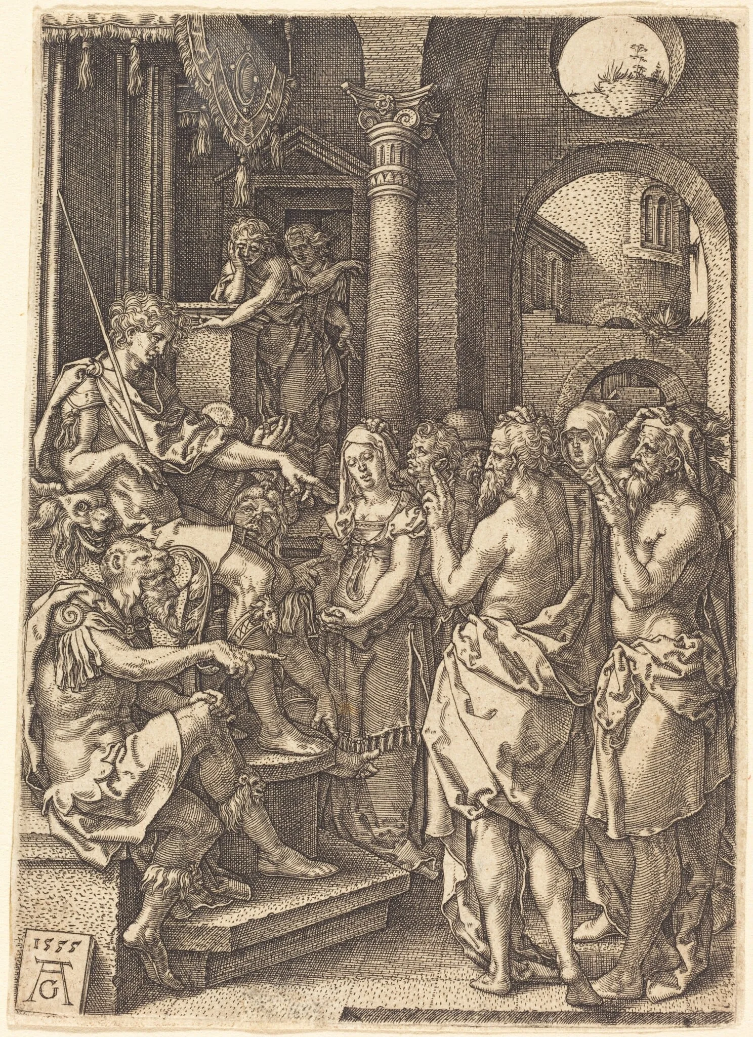 The Two Elders Before the Judge, detail