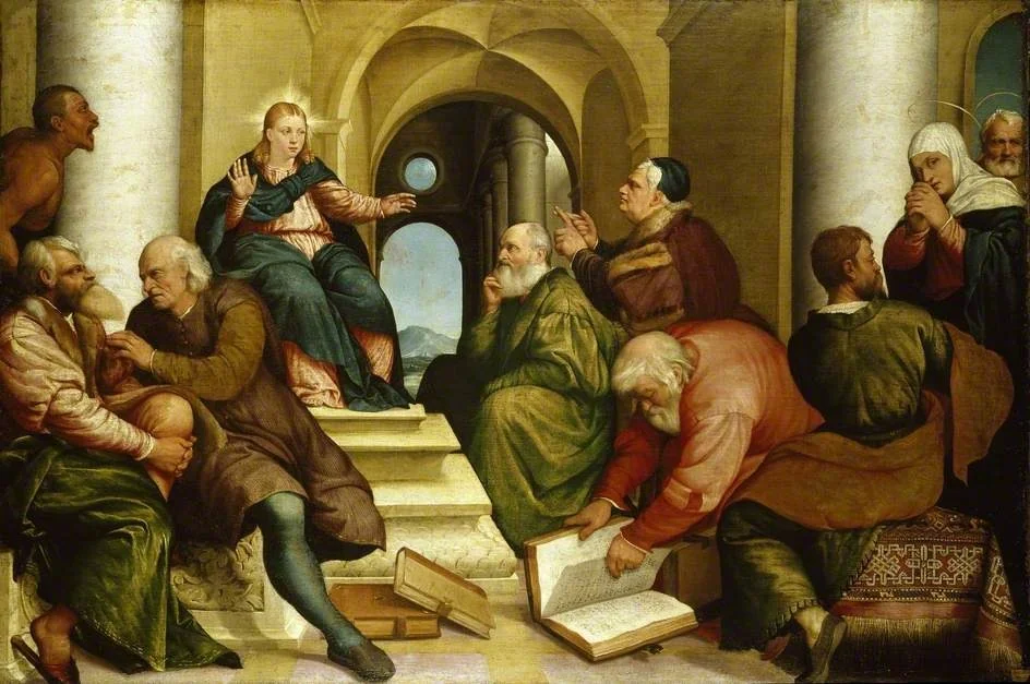 Christ among the Doctors, detail