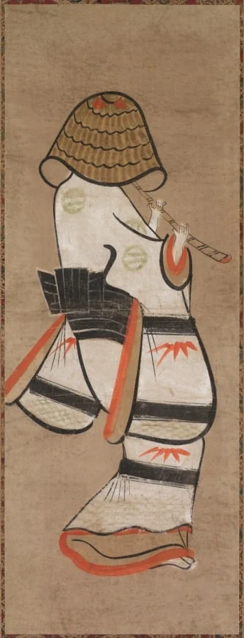 Woman as an Itinerant Monk: Onna Komuso (Otsu-e), detail