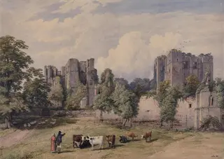 Kenilworth Castle, by Thomas Baker, watercolor, 1842