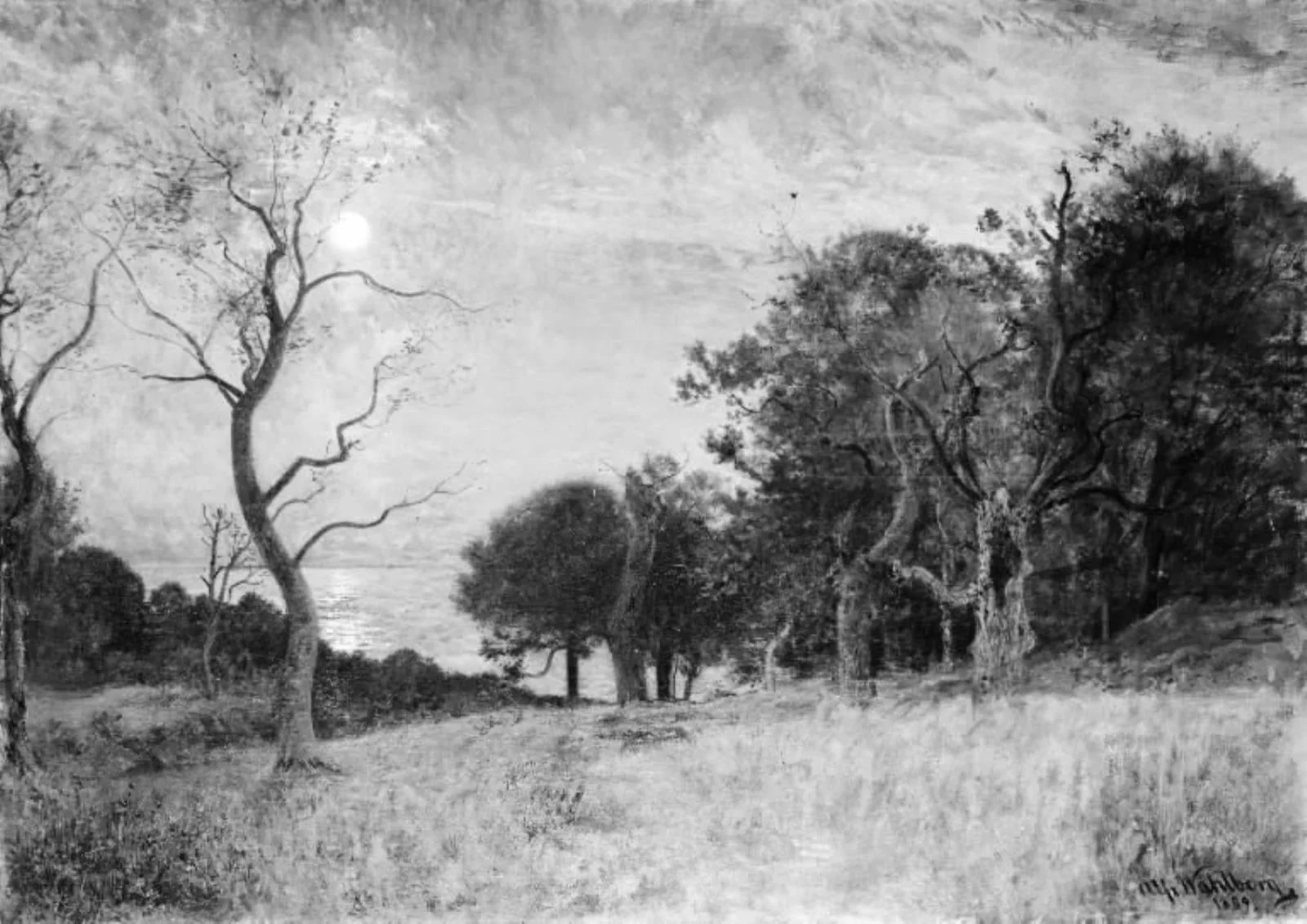 A Moonlit Night by Hallands Väderö, detail