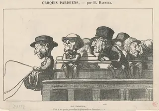 Sur l'Impériale, by Honoré Daumier, ink, 1864
