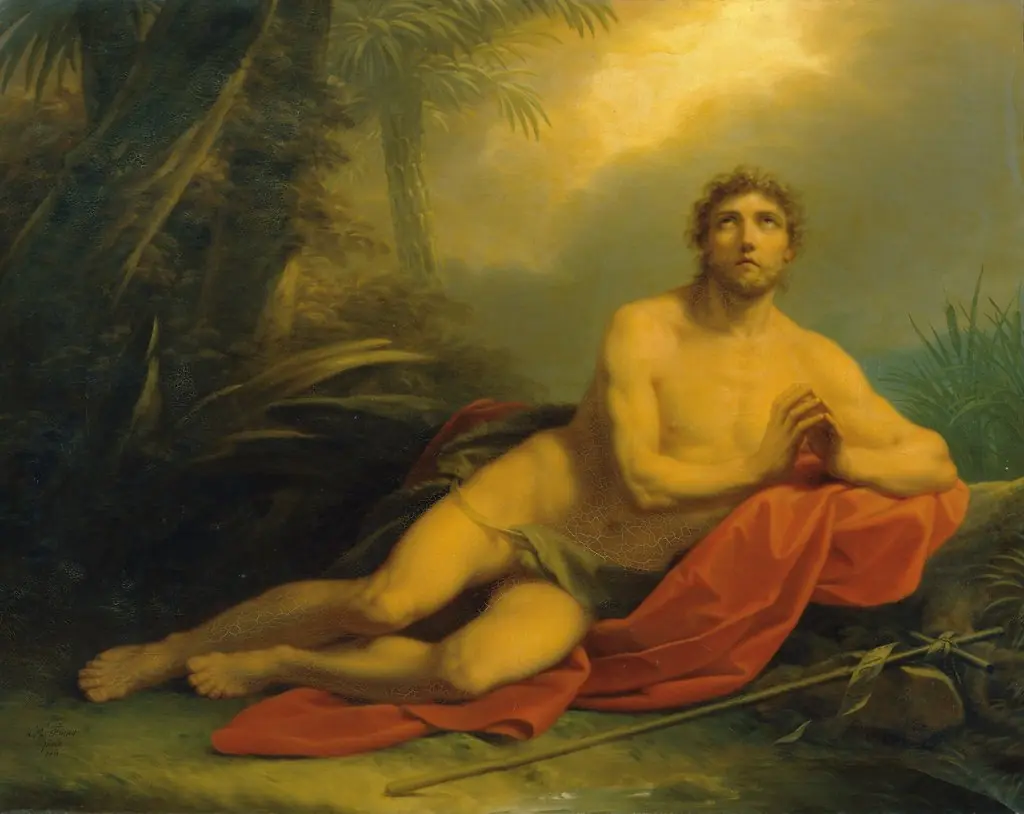 John in the Desert, by Heinrich Füger, oil, 1814