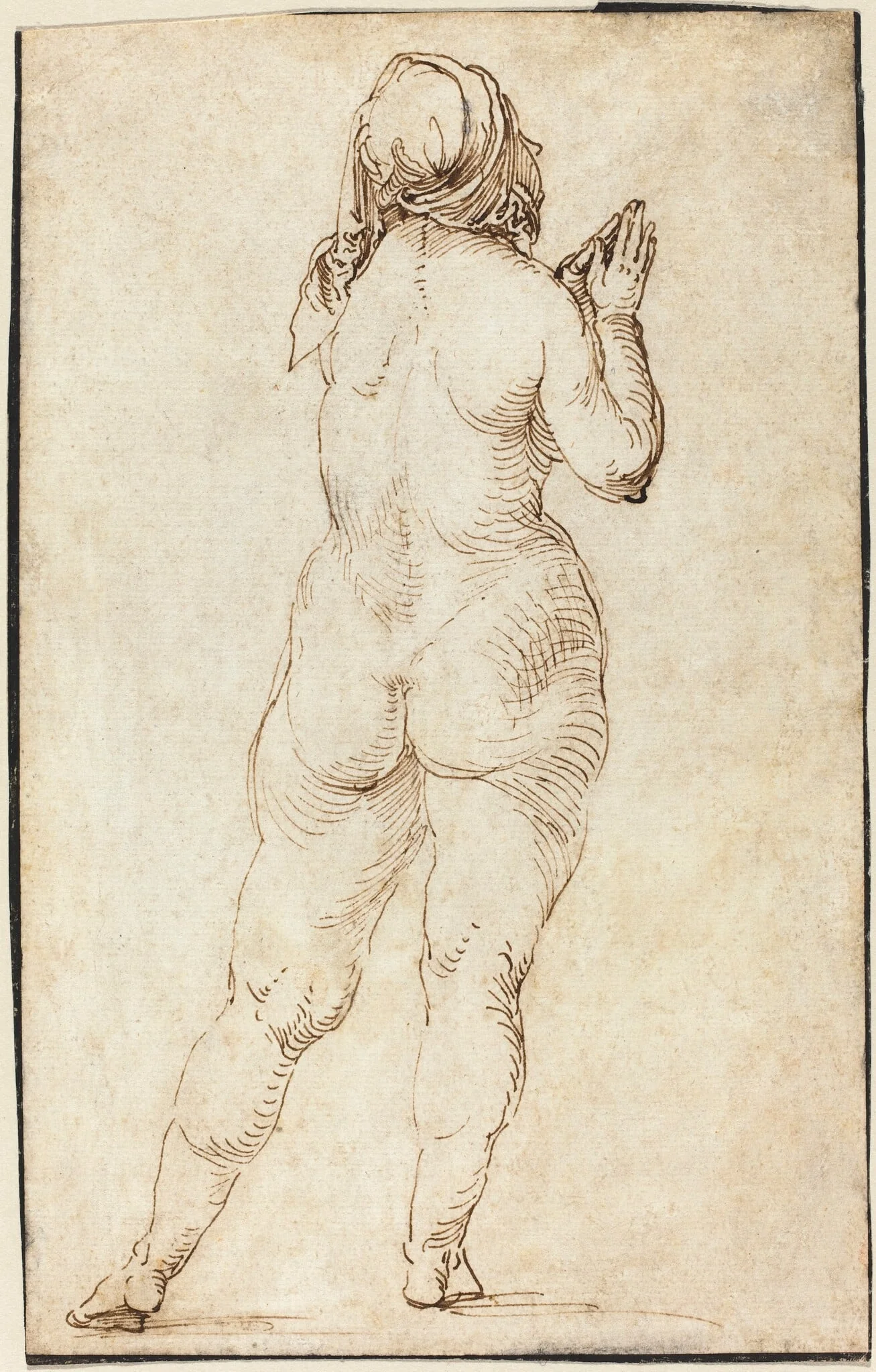 Female Nude Praying, detail