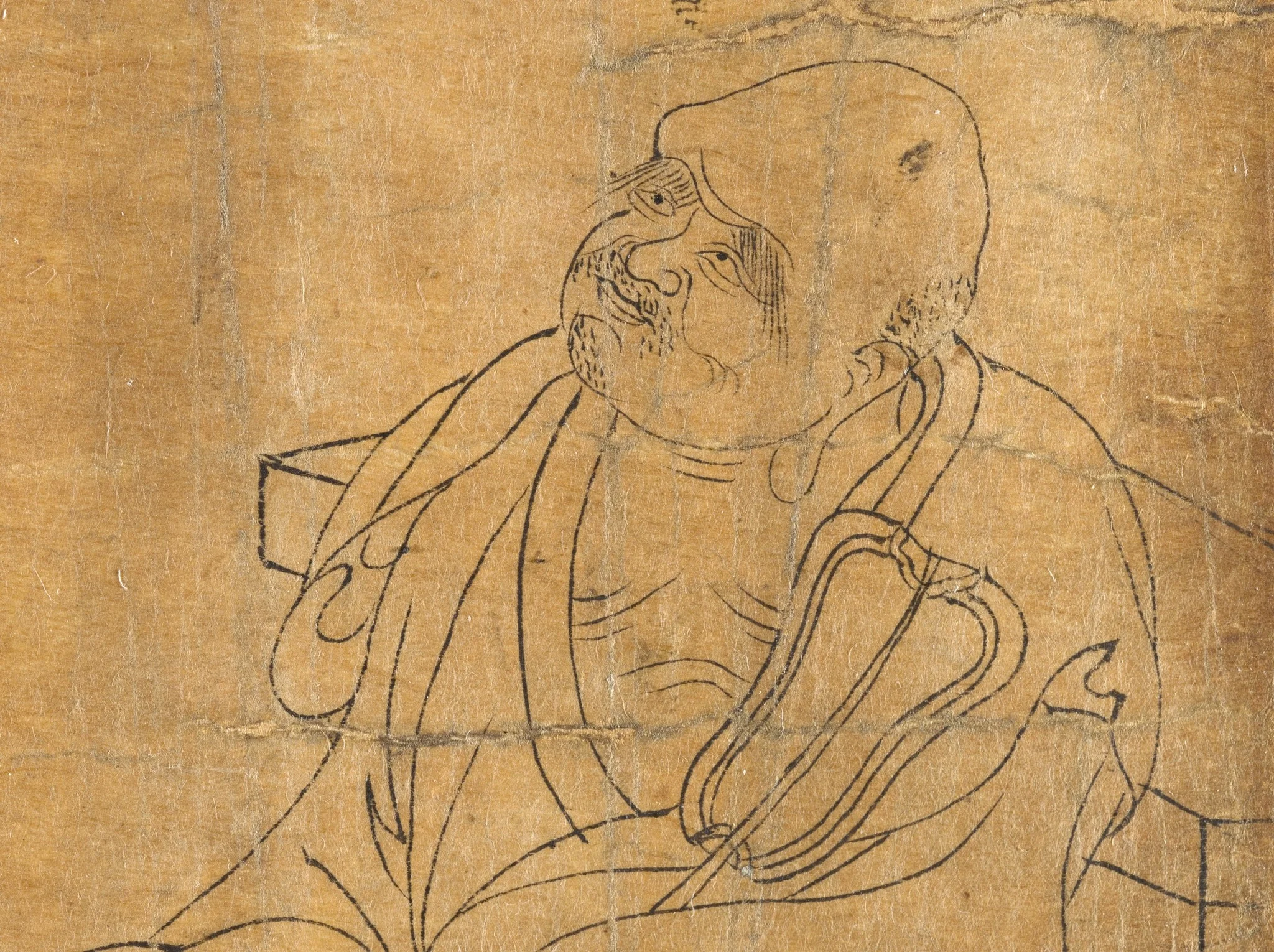Draft Sketch of Buddhist Patriarchs, detail