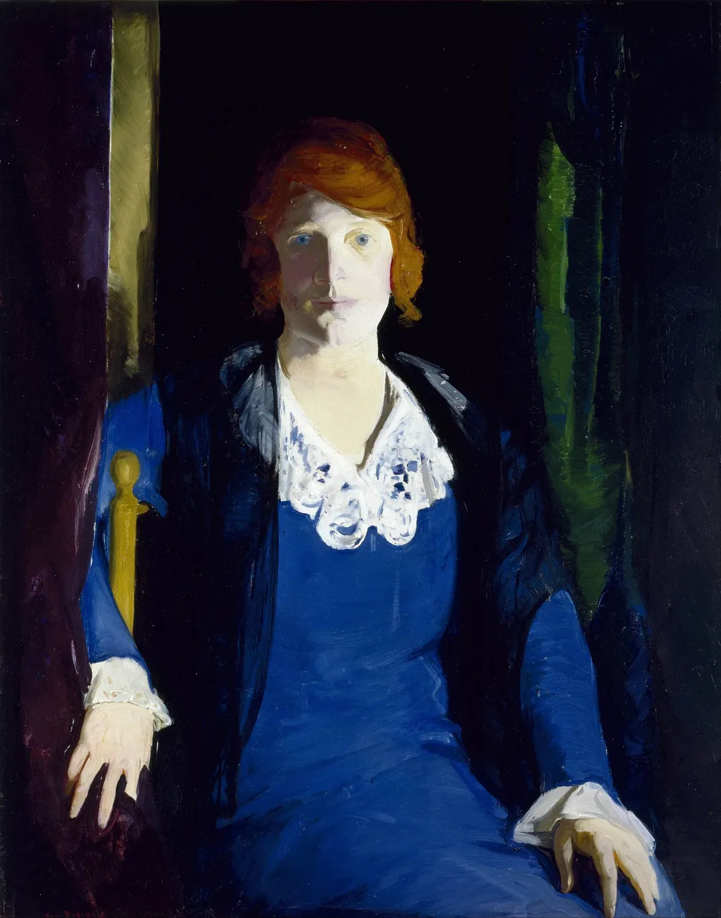 Portrait of Florence Pierce, by George Bellows, oil, 1914