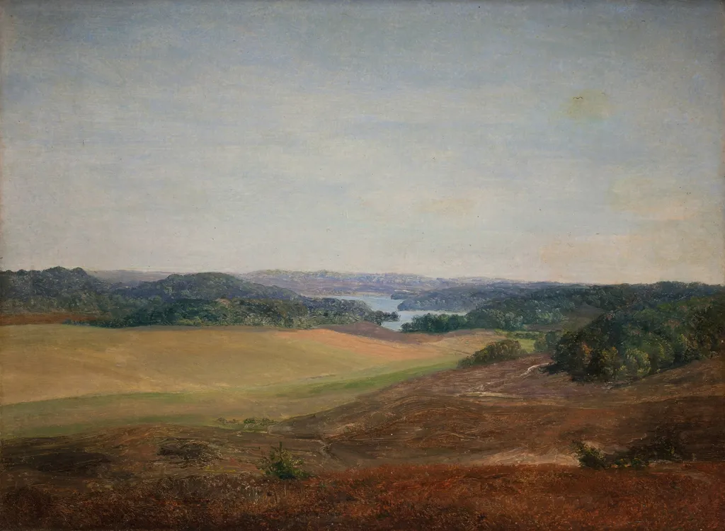 Landscape near Silkeborg, Jutland, by Dankvart Dreyer, oil, 1838