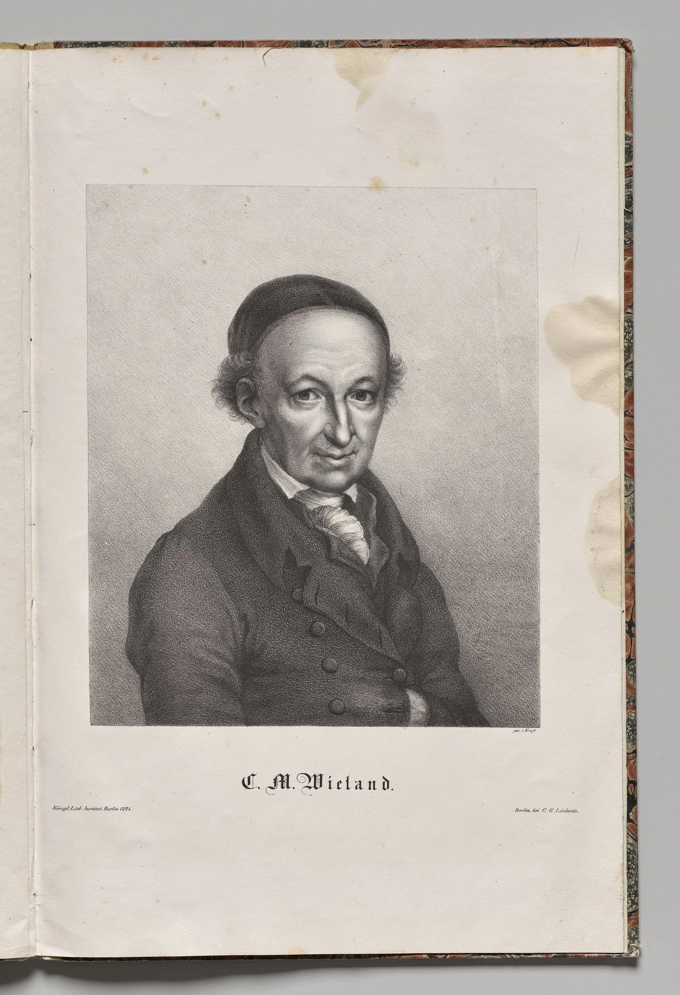 Germany's Famous Authors: Portrait of Christopher Martin Wieland, detail