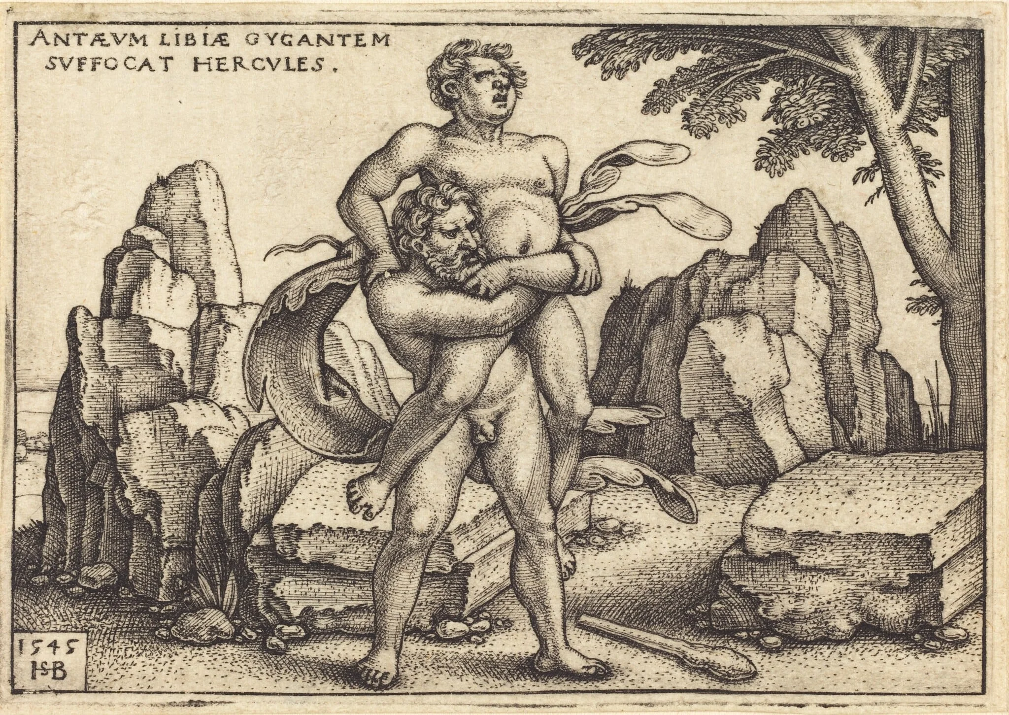 Hercules Killing Antaeus, detail