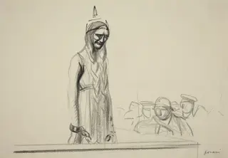 Germania before the Judges, by Jean-Louis Forain, ink, 1916