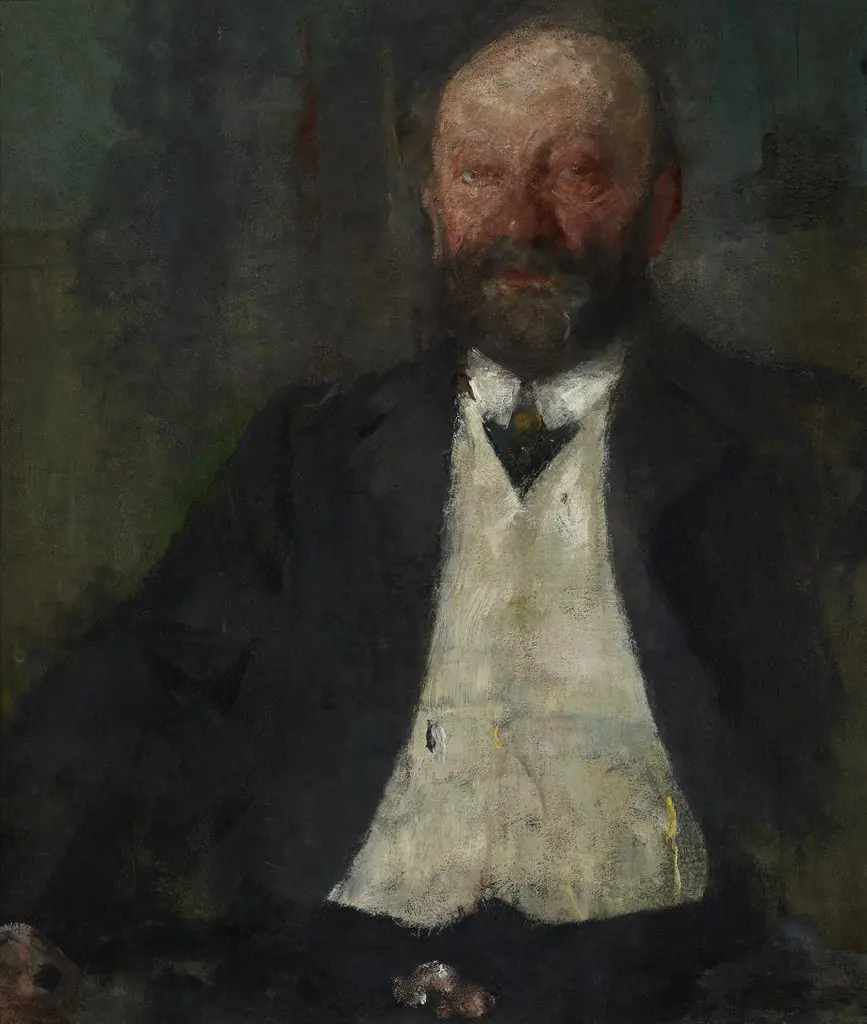 Portrait of Adam Nowina Boznański, Artist's Father, by Olga Boznańska, oil, 1903