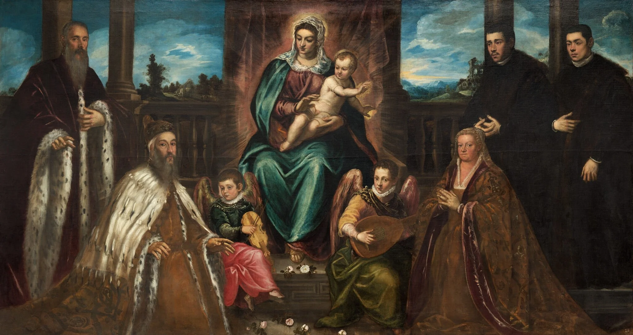 Doge Alvise Mocenigo and Family before the Madonna and Child, detail