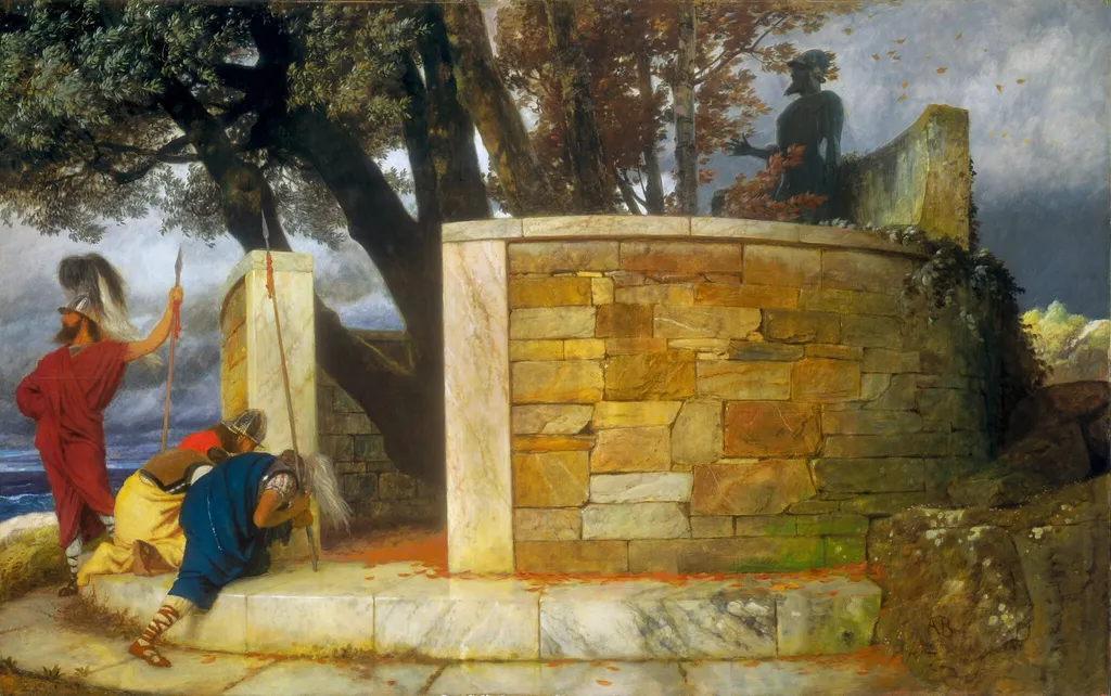 The Sanctuary of Hercules, by Arnold Böcklin, oil, 1884