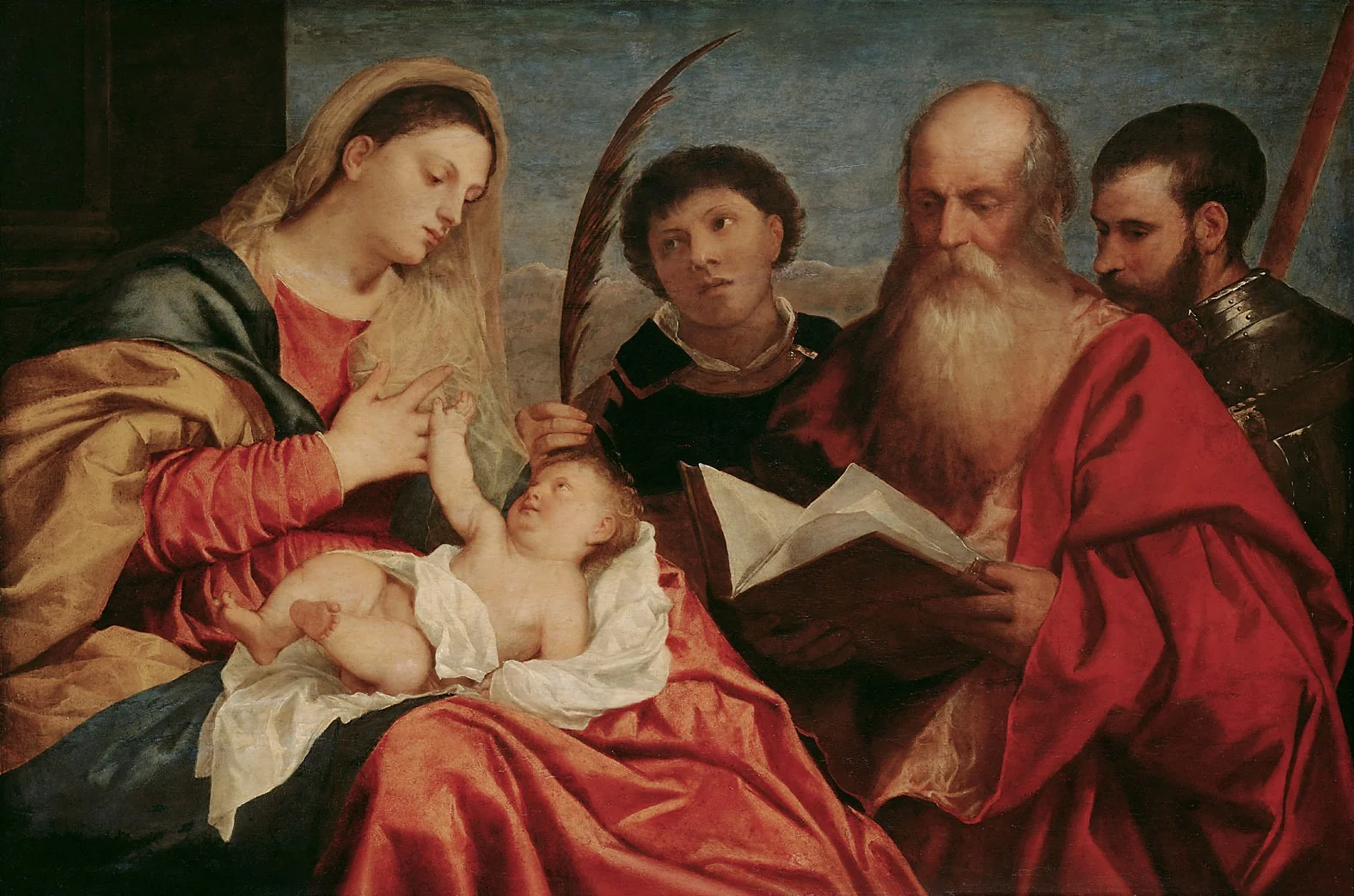 Virgin and Child with Saints Stephen, Jerome and Maurice, detail