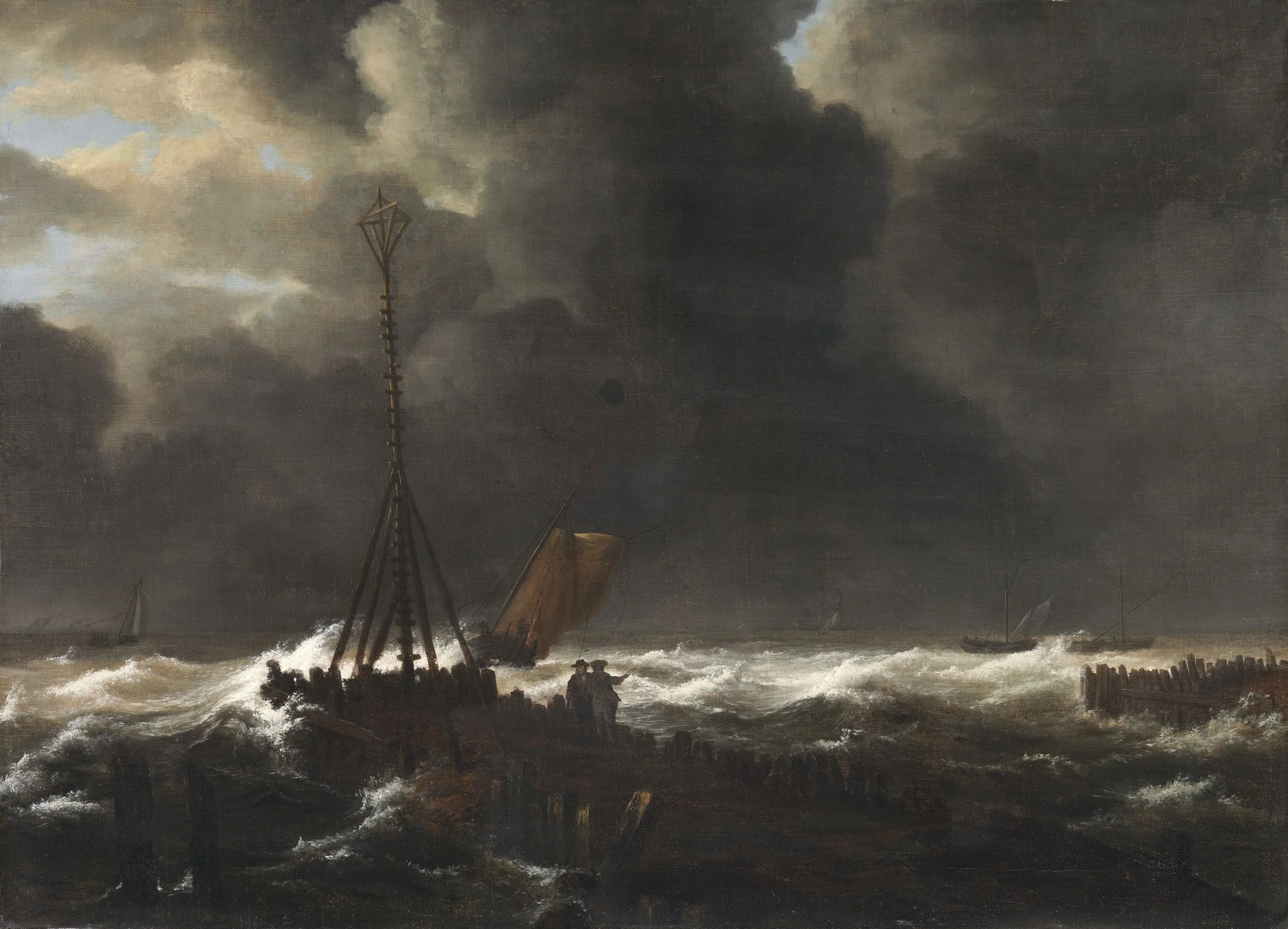 A Stormy Sea, detail