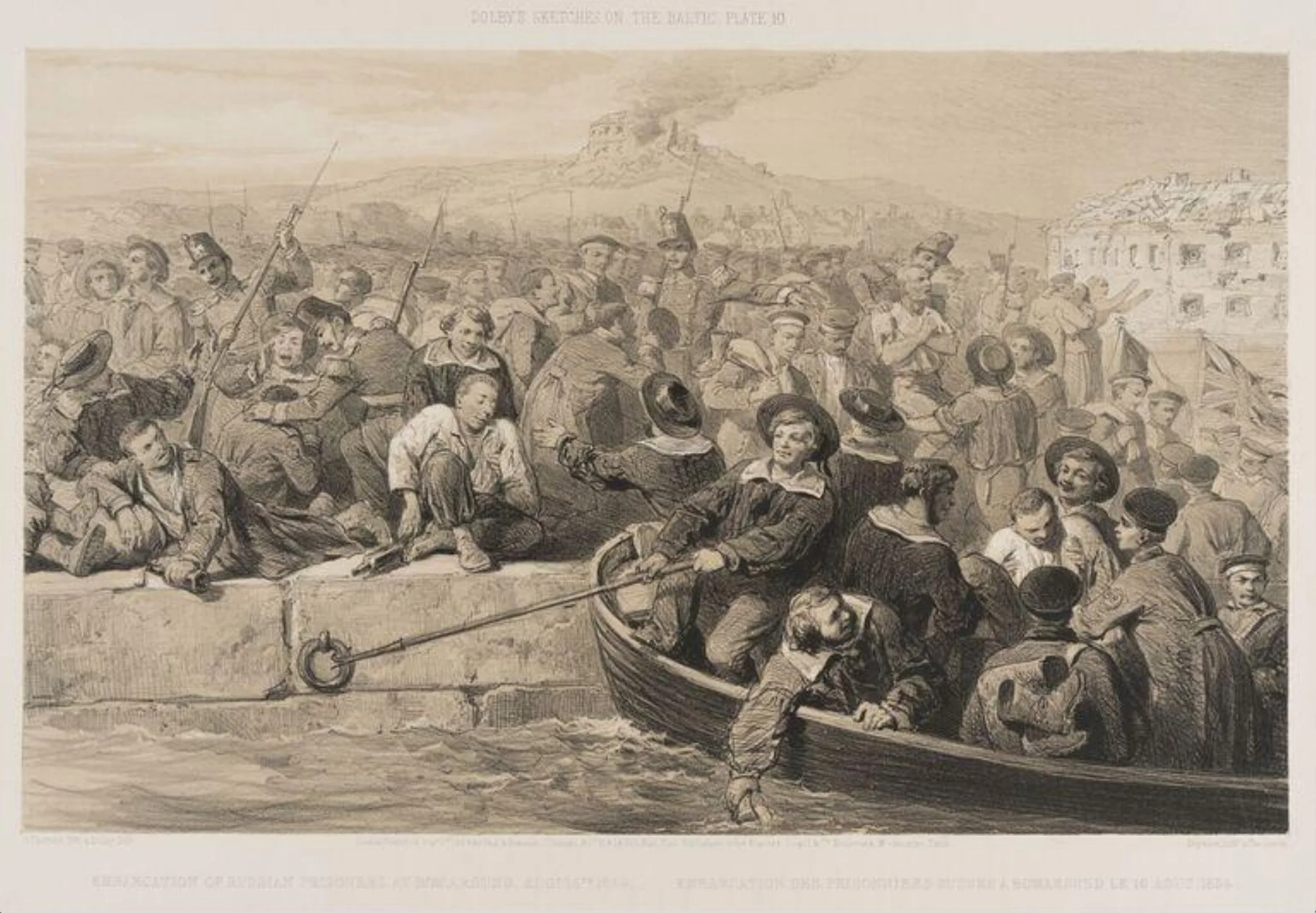 Embarkation of Russian Prisoners at Bomarsund, detail