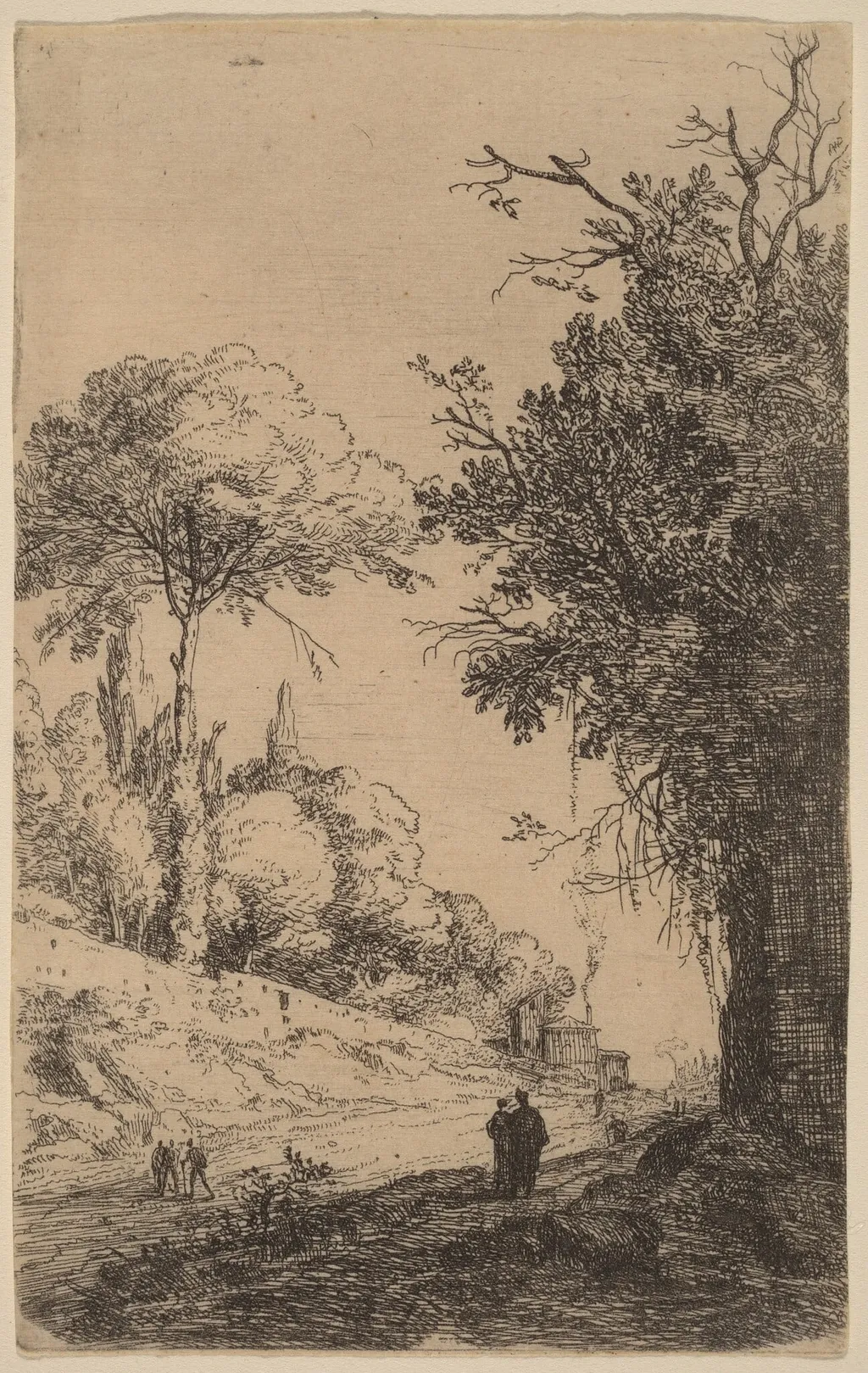 Part of the Via Flaminia, by Bartholomeus Breenbergh, ink, 1640