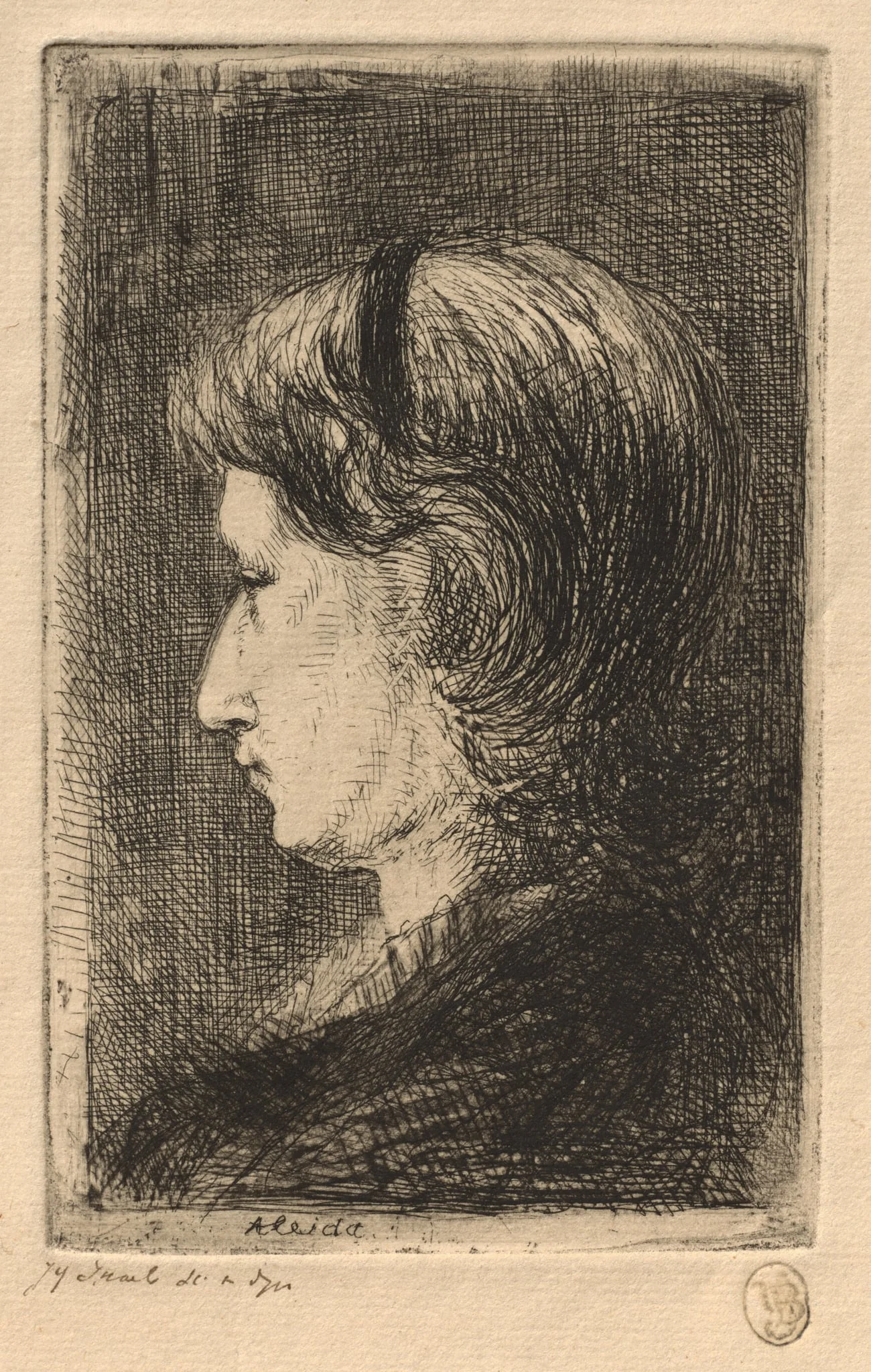 Portrait of Mrs. Israëls, detail