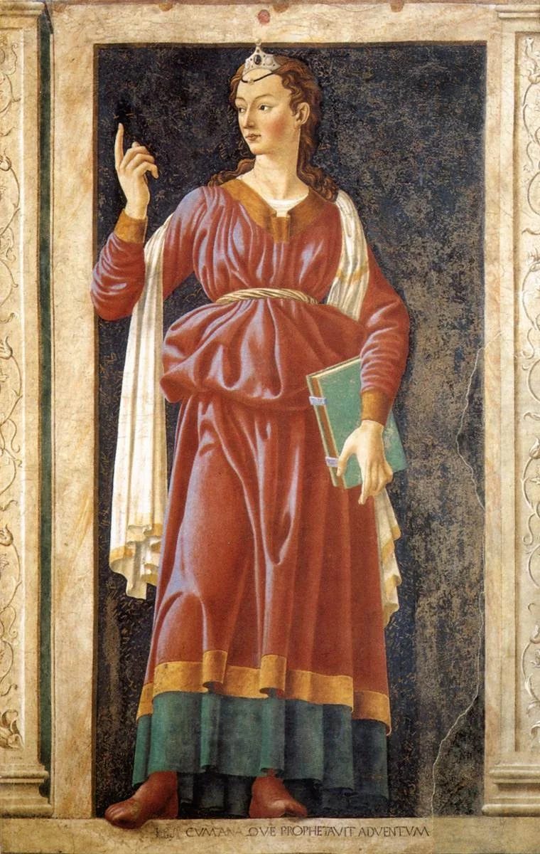Famous Persons: The Cumean Sibyl, detail