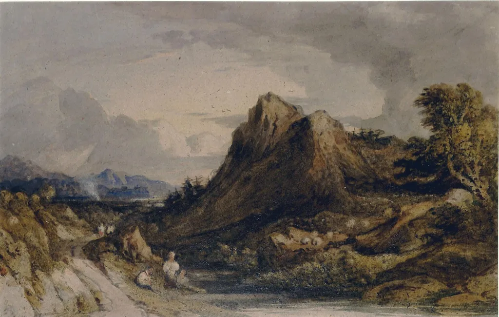 Mountain Scenery, by John Varley, watercolor, 1800