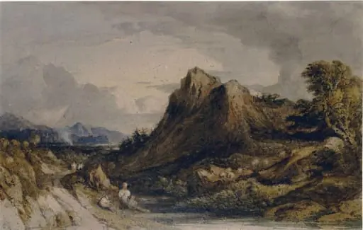 Mountain Scenery, by John Varley, watercolor, 1800