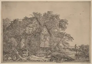The Little Bridge, by Jacob van Ruisdael, ink, 1655