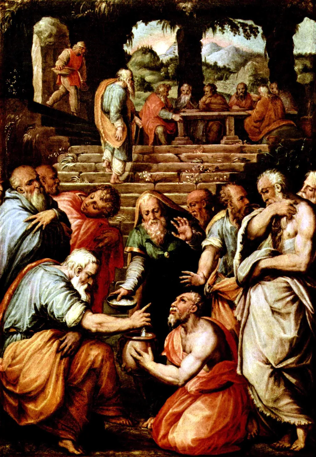 The Prophet Elisha, by Giorgio Vasari, oil, 1566