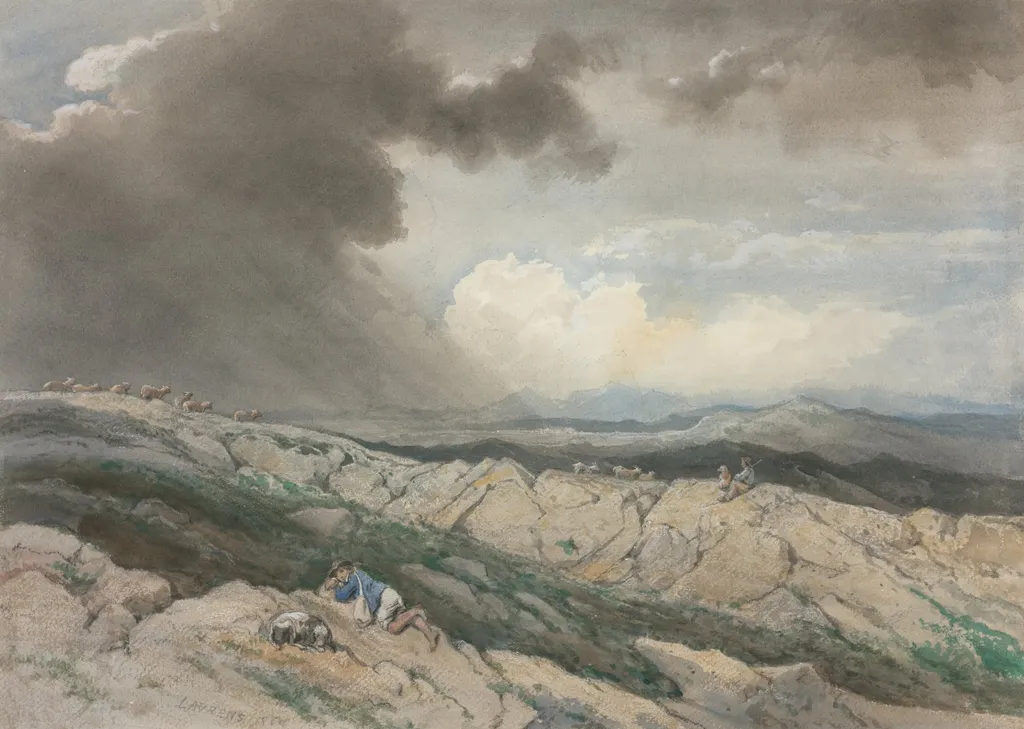 Landscape with Shepherds, by Jules Joseph Augustin Laurens, 1869