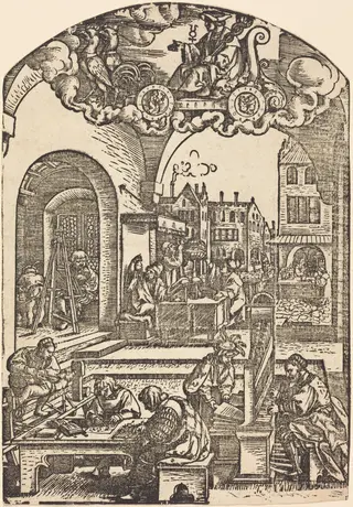 Mercury, by Georg Pencz, ink, 1531