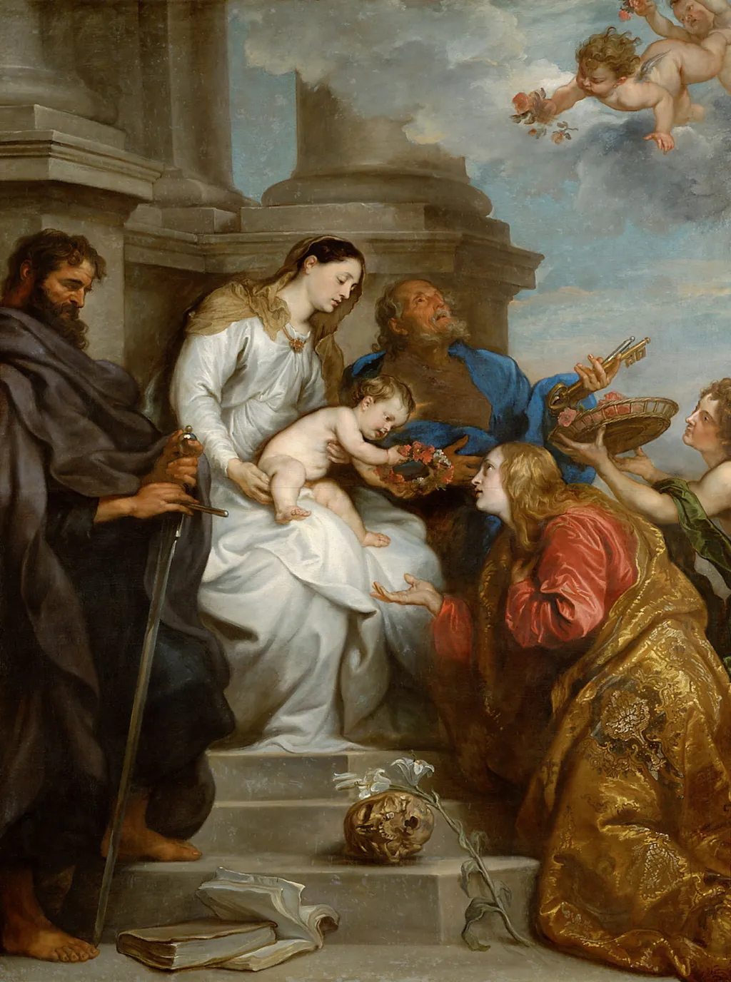 Coronation of Saint Rosalia, by Anthony van Dyck, oil, 1629