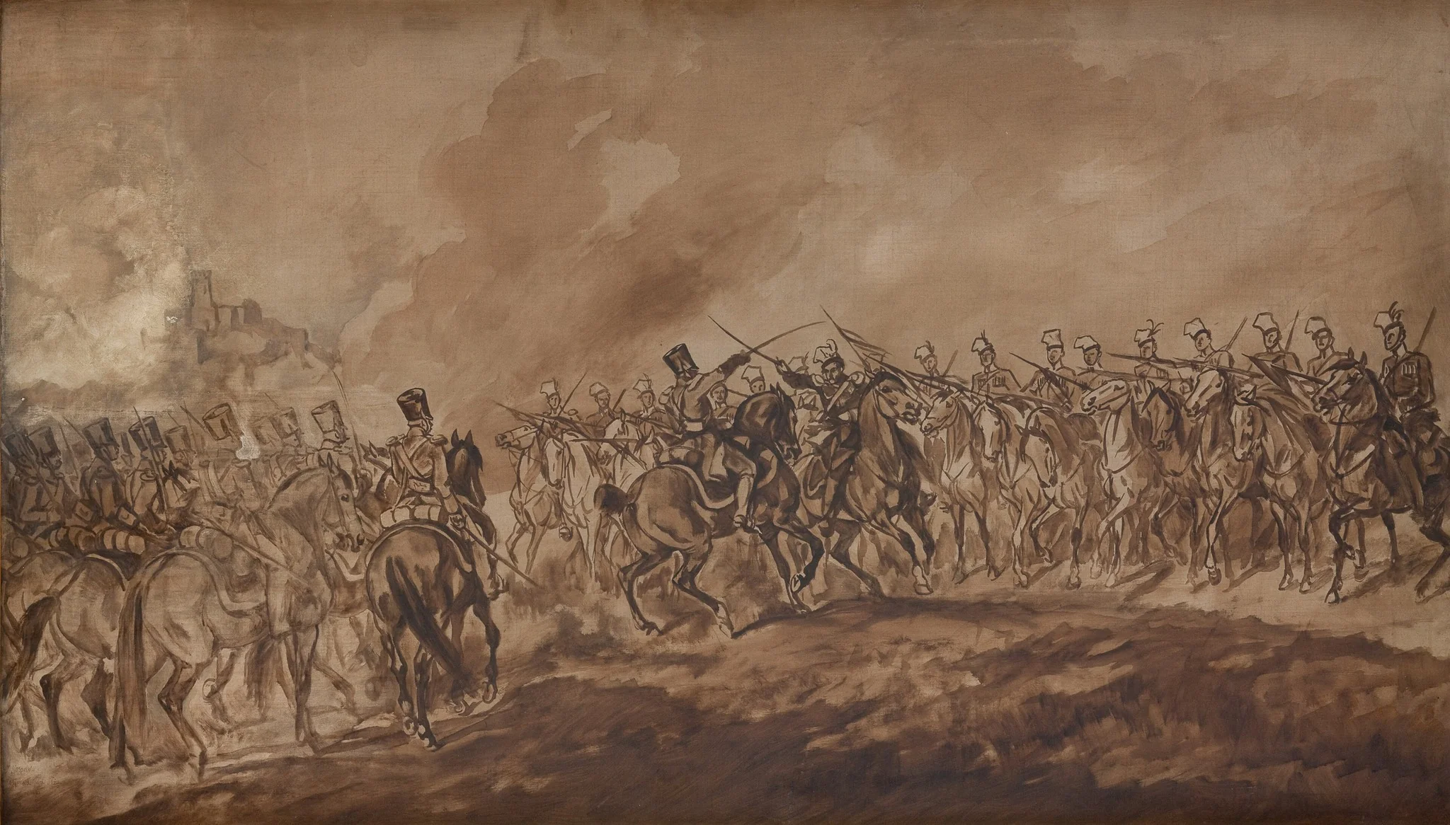 Skirmish at Iłża – Sketch, detail