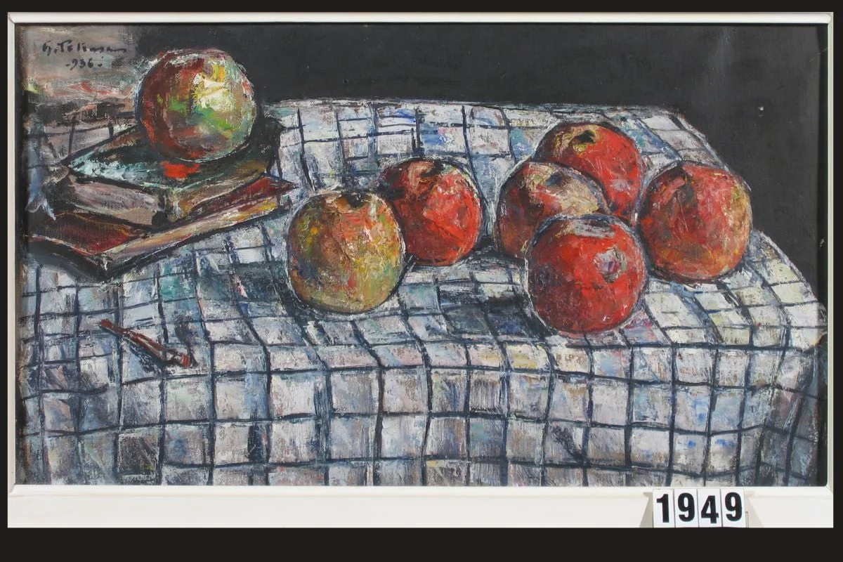Natură moartă cu mere, detail