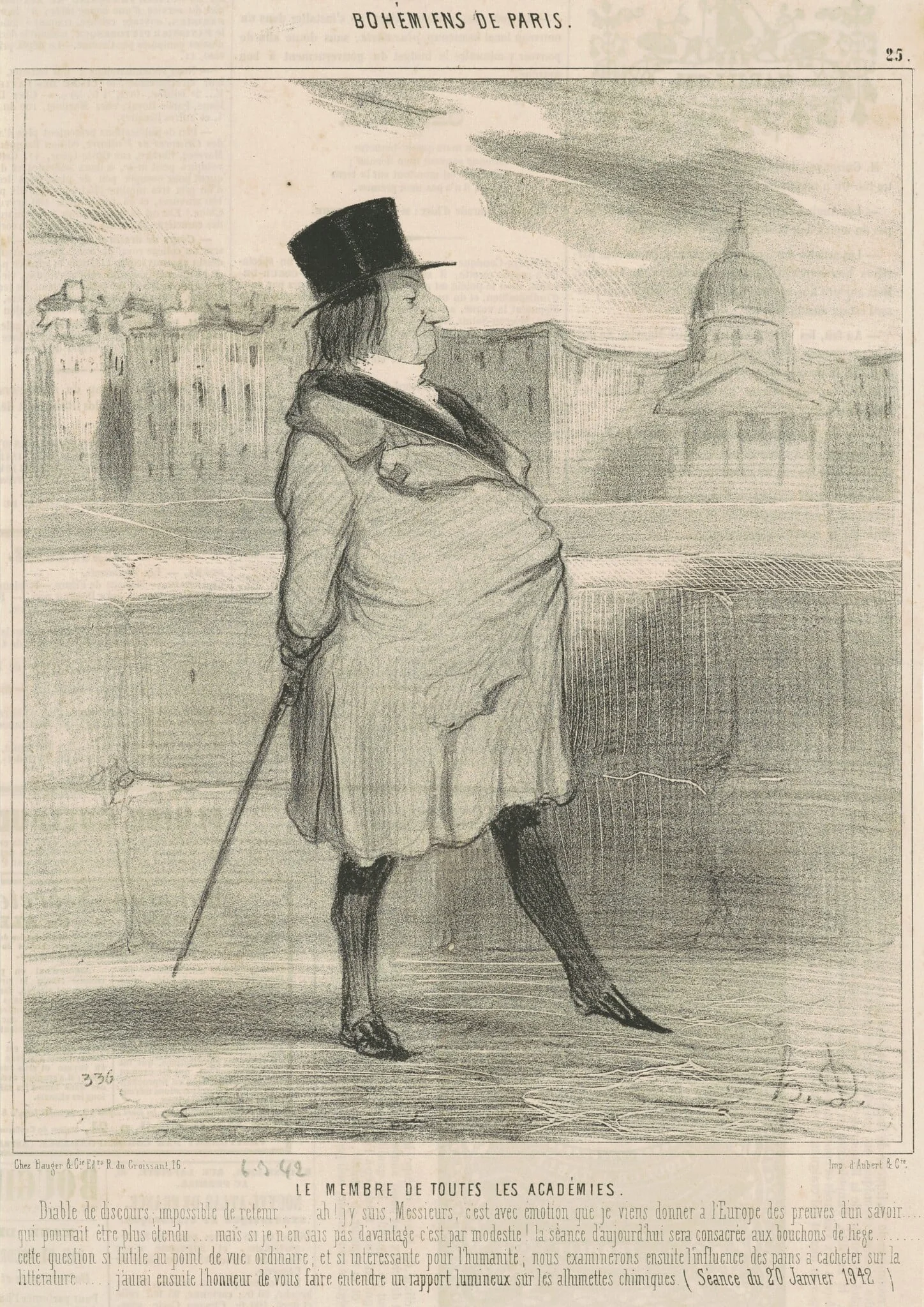 Le membre de toutes les académies, detail