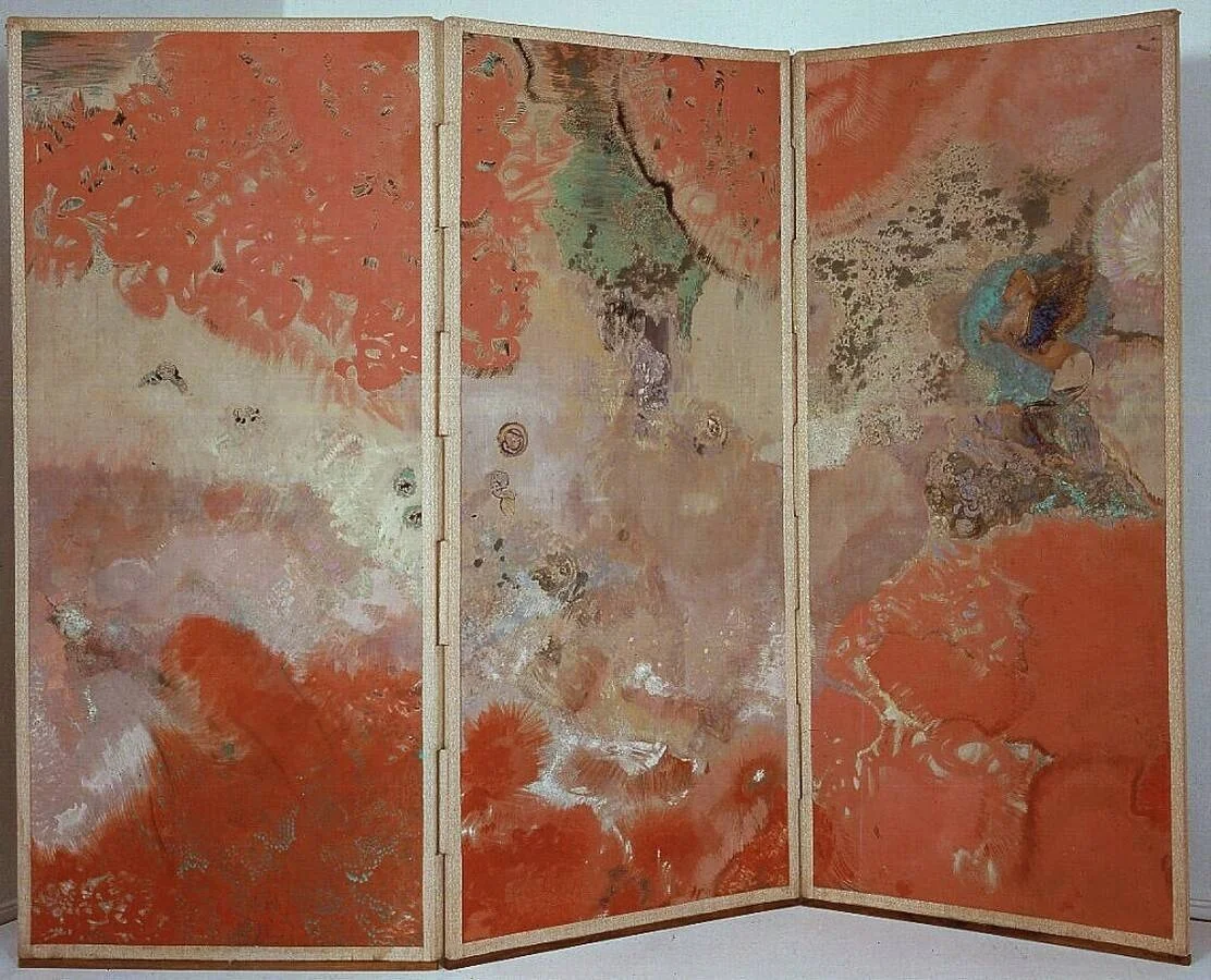 Le paravent rouge (avec Pégase), detail