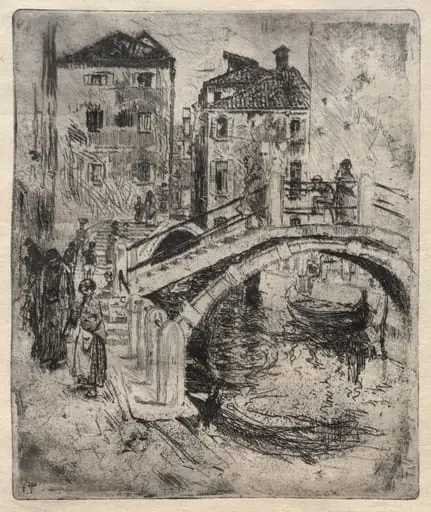 Venetian Canal and Bridges, by Robert Frederick Blum, 1886
