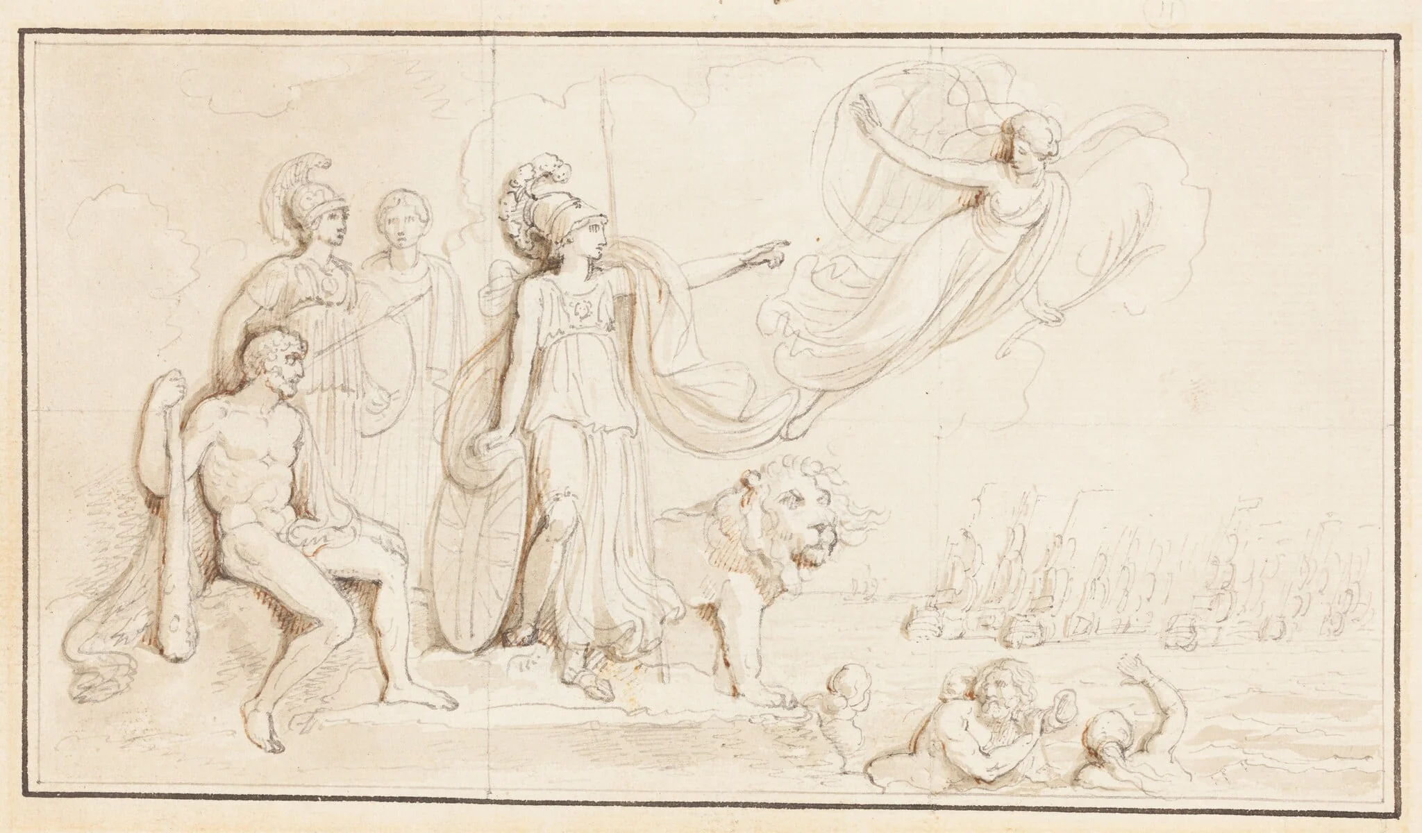 An Allegory of Britain's Naval Might, detail
