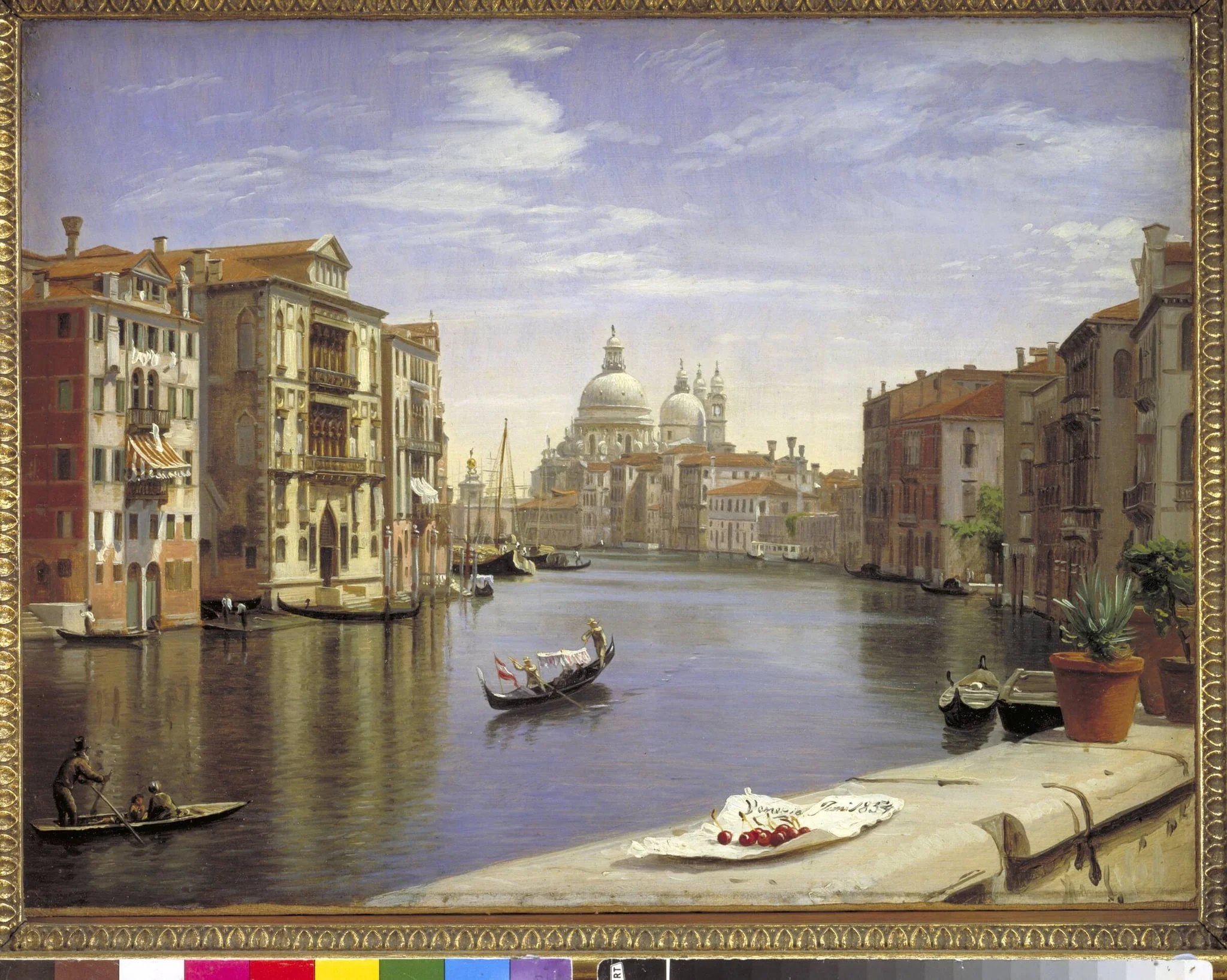 View of the Grand Canal, Venice. In the Background S. Maria della Salute, detail