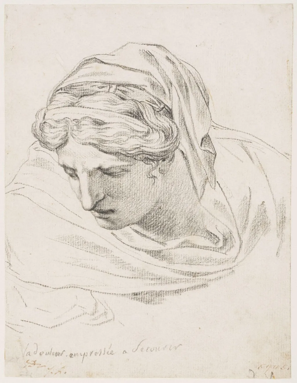 Study of a female head, by David, 1778