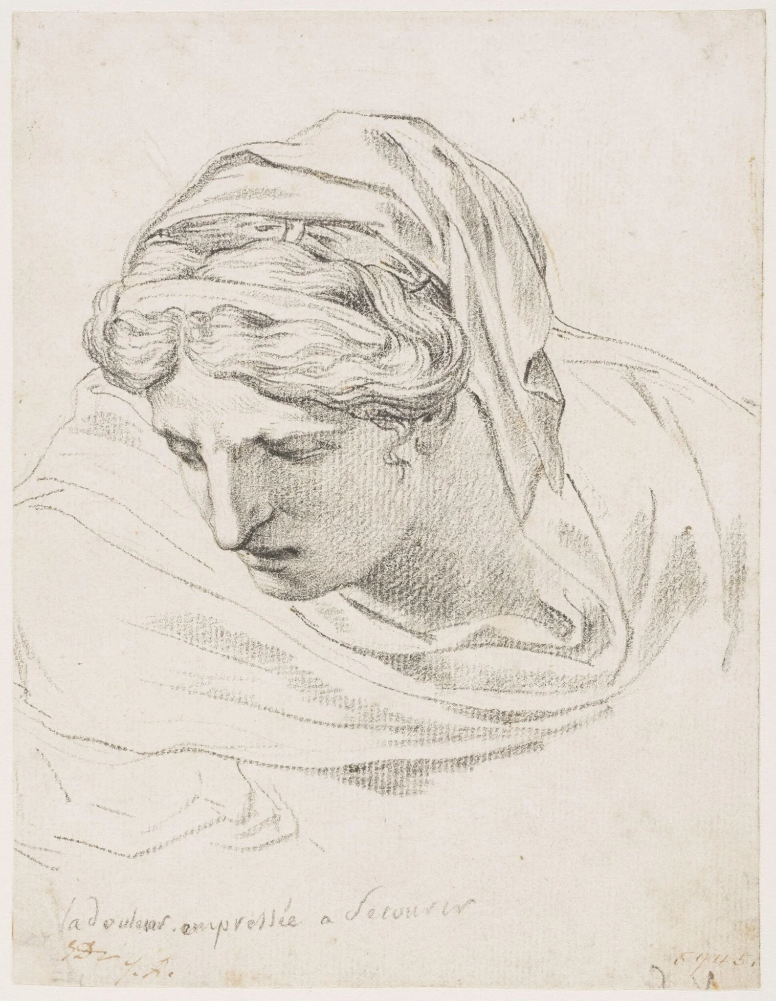 Study of a female head, detail