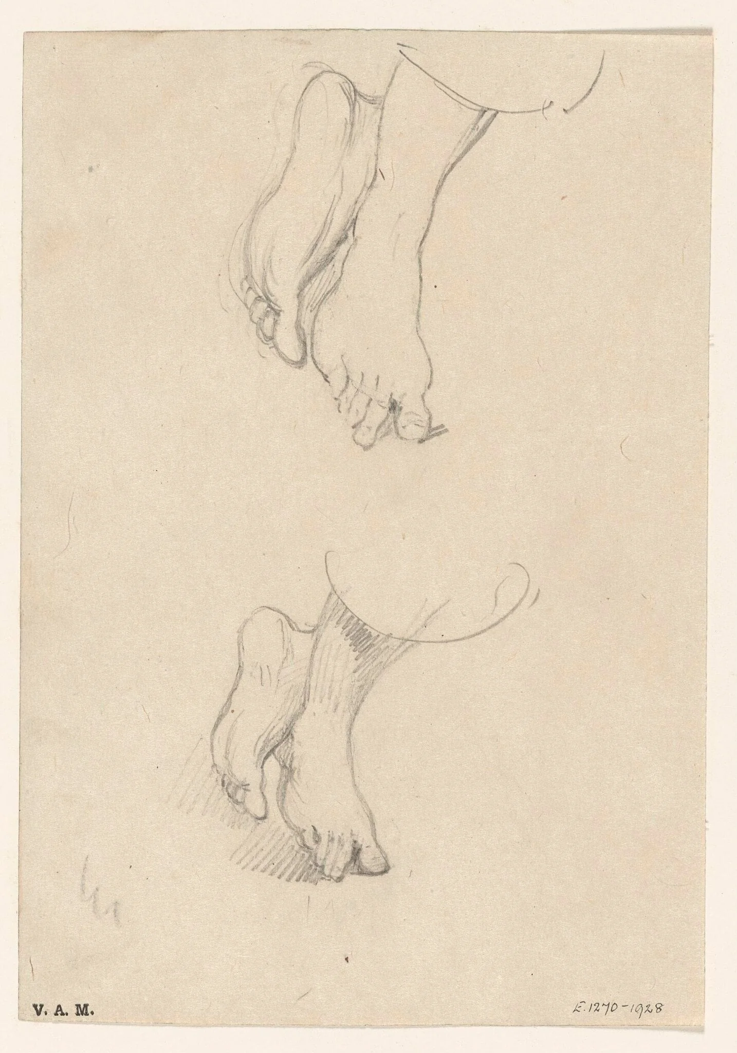Studies of feet, detail