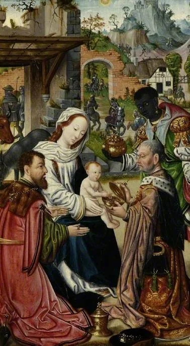 Adoration of the Kings (polyptych), detail