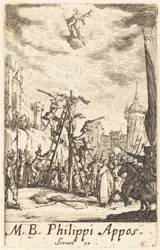 The Martyrdom of Saint Philip, by Jacques Callot, ink, 1634