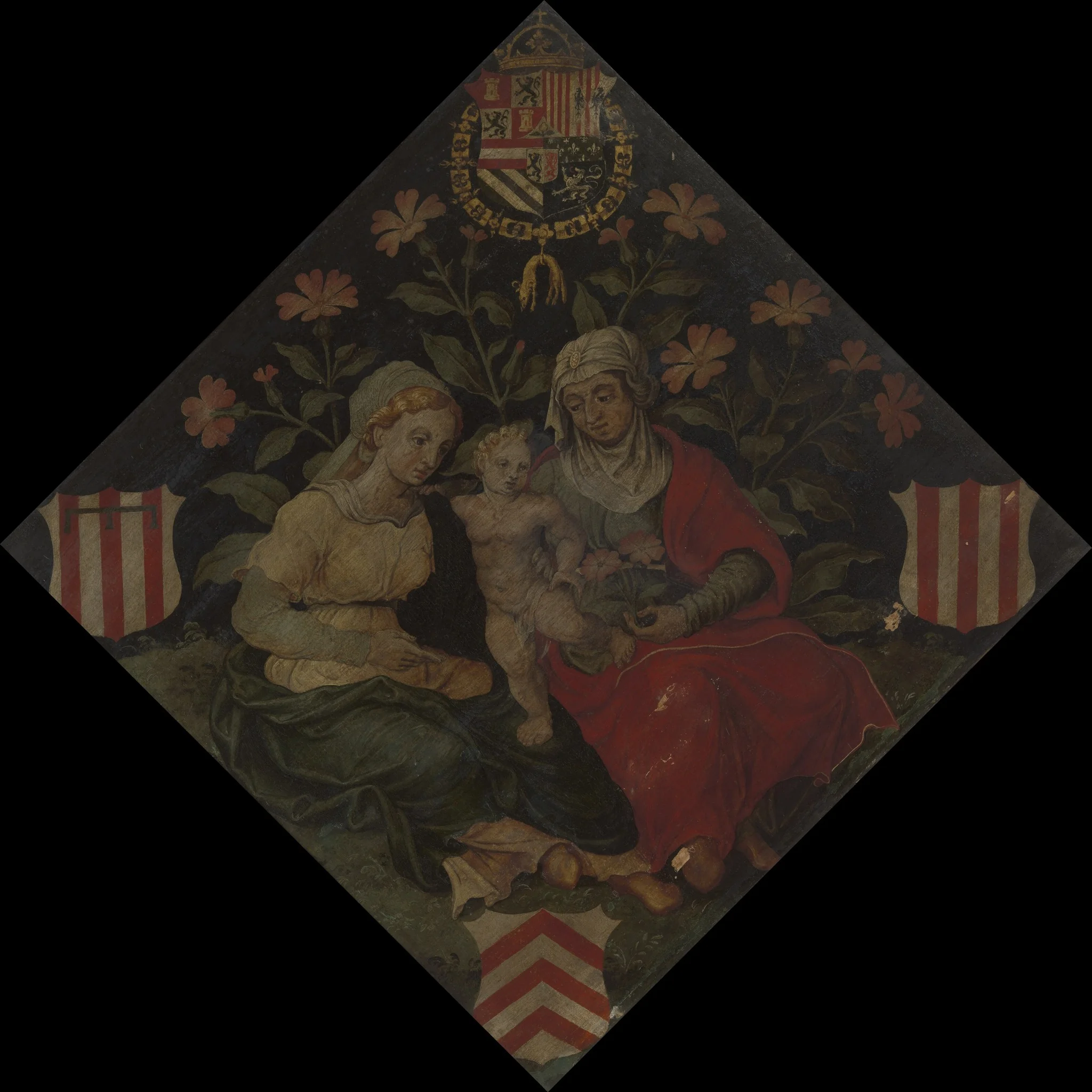 Blazon of the Lier Chamber of Rethoric "Het jenetten bloemken", detail